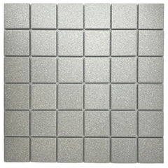 Grey Speckled Unglazed Porcelain Mosaic Square 2x2 Inch Porcelain Floor Wall Tile Backsplash Designed in Italy (Box of 5 sq. ft.)