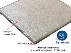 Arctic Ivory Square 6x6 Porcelain Tile Textured Matte for Floor and Wall, Kitchen, Backsplash, Pool Tile, Bathroom Wall, Accent Wall, Fireplace Surround