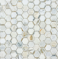Calacatta Gold Framed Hexagon Marble Mosaic Polished 1 piece