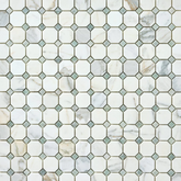 Calacatta Gold & Green Octagon Marble Mosaic Honed