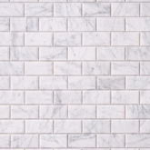Carrara White Marble 2x4 Beveled Mosaic Polished HTC 1 piece