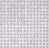 Carrara White Basketweave with Blue Marble Polished 1 piece