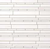 Bianco Dolomite Random Strip Mosaic HONED HTC 1 piece