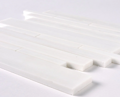 Bianco Dolomite Random Strip Mosaic HONED HTC 1 piece