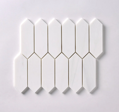 Bianco Dolomite Picket Mosaic Honed HTC 1 piece