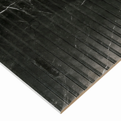 URBANSLAT MARMIRO NOIR 16 in. x 48 in. Matte Ceramic Fluted Wall Tile (15.5 sq. ft./Case)