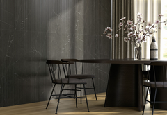 URBANSLAT MARMIRO NOIR 16 in. x 48 in. Matte Ceramic Fluted Wall Tile (15.5 sq. ft./Case)