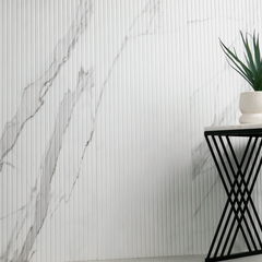 URBANSLAT MARMIRO GREY 16 in. x 48 in. Matte Ceramic Fluted Wall Tile (15.5 sq. ft./Case)