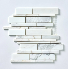 Calacatta Gold Manhattan Marble Mosaic Honed
