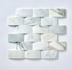 Calacatta Gold 3D Cladding Marble Mosaic Polished