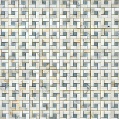 Calacatta Gold & Gray Pinwheel Marble Mosaic Honed