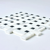 Lux Calacatta Noir Basketweave Mosaic Honed- 1 sqft