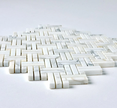 Calacatta Gold Dimensions Marble Mosaic Honed- 1 piece