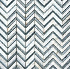 Calacatta Grigio Grand Chevron Marble Mosaic Honed- 1 piece