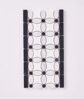 Florita Thassos + White Carrara + Black Marble Border Honed