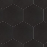 Textile Basic Hex Black 8-5/8 in. x 9-7/8 in. Porcelain Floor and Wall Tile HTC (11.5 sq. ft./Case)