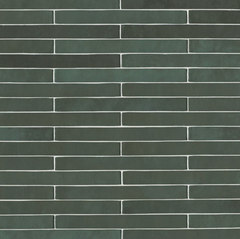 Flamenco Racing Green Brick 2 in. x 18 in. Polished Porcelain Floor and Wall Tile (8 sq. ft./Case)