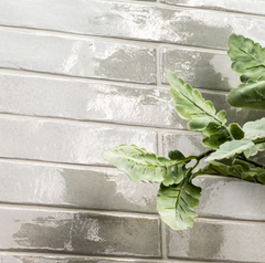 Flamenco Princess White Brick 2 in. x 18 in. Polished Porcelain Floor and Wall Tile (8 sq. ft./Case)