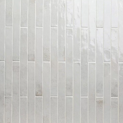 Flamenco Princess White Brick 2 in. x 18 in. Polished Porcelain Floor and Wall Tile (8 sq. ft./Case)