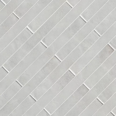 Flamenco Princess White Brick 2 in. x 18 in. Polished Porcelain Floor and Wall Tile (8 sq. ft./Case)