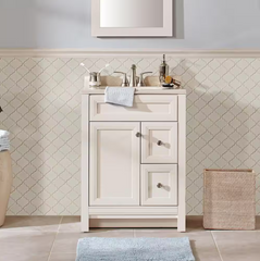 Antique White Arabesque 11 in. x 15 in. Glossy Ceramic Mesh-Mounted Mosaic Floor and Wall Tile by MSI (11.7 sq. ft. /case)