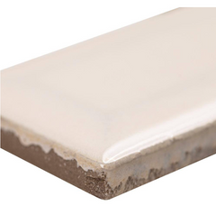 Antique White Beveled 12 in. x 12 in. Glossy Ceramic Patterned Look Wall Tile by MSI (10 sq. ft./Case)