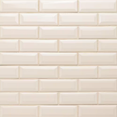 Antique White Beveled 12 in. x 12 in. Glossy Ceramic Patterned Look Wall Tile by MSI (10 sq. ft./Case)