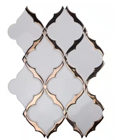 Victorian Light Arabesque 10.83 in. x 15.5 in. Glossy Porcelain Floor and Wall Tile by MSI (10.4 sq. ft./Case)