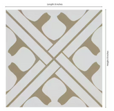 Elora Encaustic Tile Matte 8x8- 1 Piece