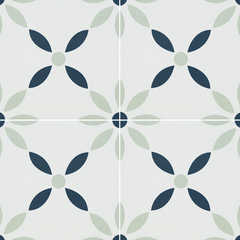 Greta Encaustic Tile Matte 8x8- 1 Piece