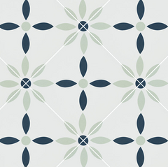 Greta Encaustic Tile Matte 8x8- 1 Piece