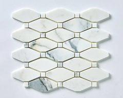 Tenedos Calacatta Gold Octave Marble Mosaic HONED
