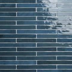 Flamenco Hale Navy Brick 2 in. x 18 in. Polished Porcelain Floor and Wall Tile (8 sq. ft./Case) HTC