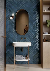 Flamenco Hale Navy Brick 2 in. x 18 in. Polished Porcelain Floor and Wall Tile (8 sq. ft./Case) HTC