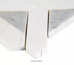 Calacatta Gold Italian Marble Geometrica Mosaic Tile Honed (Matte)
