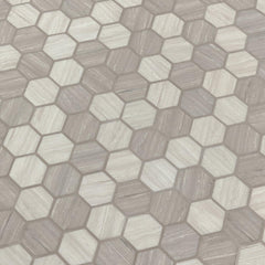 MS International GLS-SILVA6MM Mesh-Mounted Pebble Mosaic 12.75 in. x 11.02 in. x 6 mm (Box of 15 Sheets)