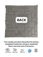 Tenedos TGLFD-RDM-PL Seawater Bluish Green Random Sized Porcelain Glazed Mosaic Floor and Wall Tile, Swimming