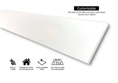 Threshold Shower Curb Pure Super White Engineered Marble 60 inch Length and custom Width