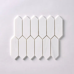 Tenedos Bianco Dolomite Picket Mosaic Polished/Honed