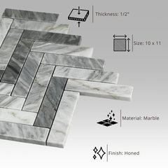 Pyrite Calacatta Bluette Honed- 1 piece