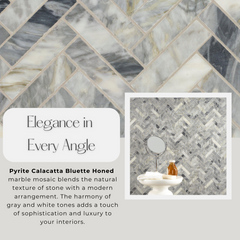 Pyrite Calacatta Bluette Honed- 1 piece