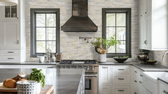 Angora Ellipse 12 in. x 12 in. Polished Marble Mesh-Mounted Mosaic Floor and Wall Tile by MSI (9.6 sq. ft. /Case)