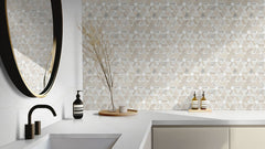 Angora Floralis Mosaic Polished by MSI 10-5/8" x 12-1/2"