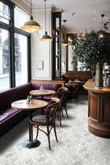 Arabescato Venato 5 in. Hexagon 10 in. x 13 in. Honed Marble Mesh-Mounted Mosaic Floor and Wall Tile by MSI (8.98 sq. ft./case)