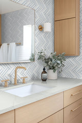 Azula Linea 8 in. x 13 in. Polished Marble Mosaic Floor and Wall Tile by MSI