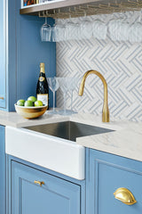 Azula Linea 8 in. x 13 in. Polished Marble Mosaic Floor and Wall Tile by MSI