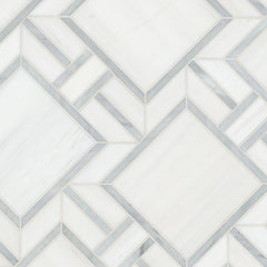 Bianco Dolomite Alana 11" X 13" Polished Marble Mosaic Floor And Wall Tile by MSI