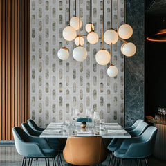 Bianco Dolomite Moderno 12" X 12" Polished Marble Mosaic Floor And Wall Tile by MSI