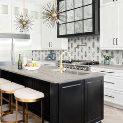 Bianco Dolomite Moderno 12" X 12" Polished Marble Mosaic Floor And Wall Tile by MSI