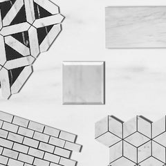 4x4 Calacatta Gold Italian Marble Subway Tile Wide Beveled Honed (Matte)